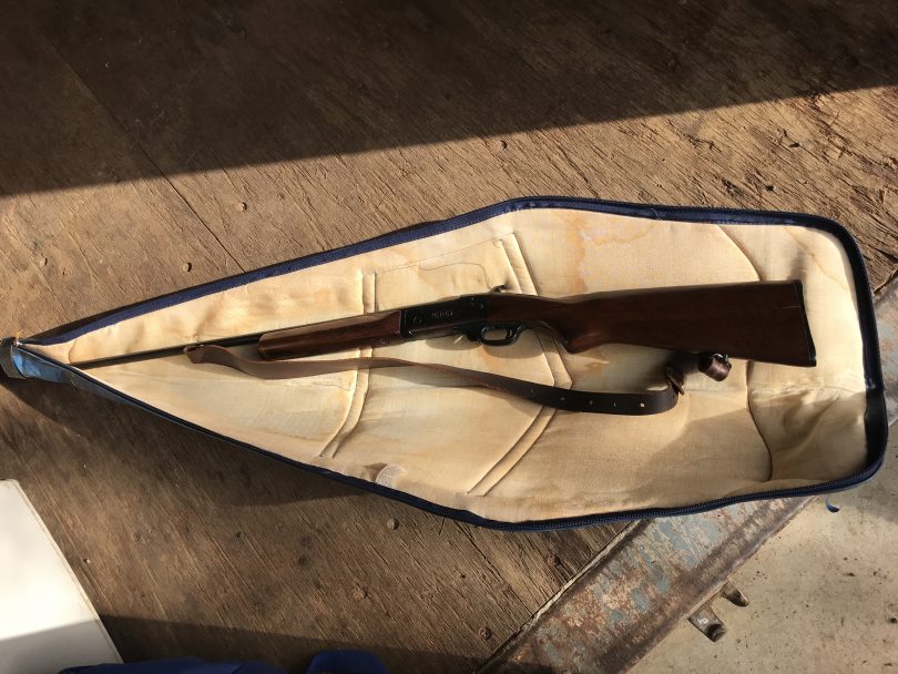 Seized shotgun