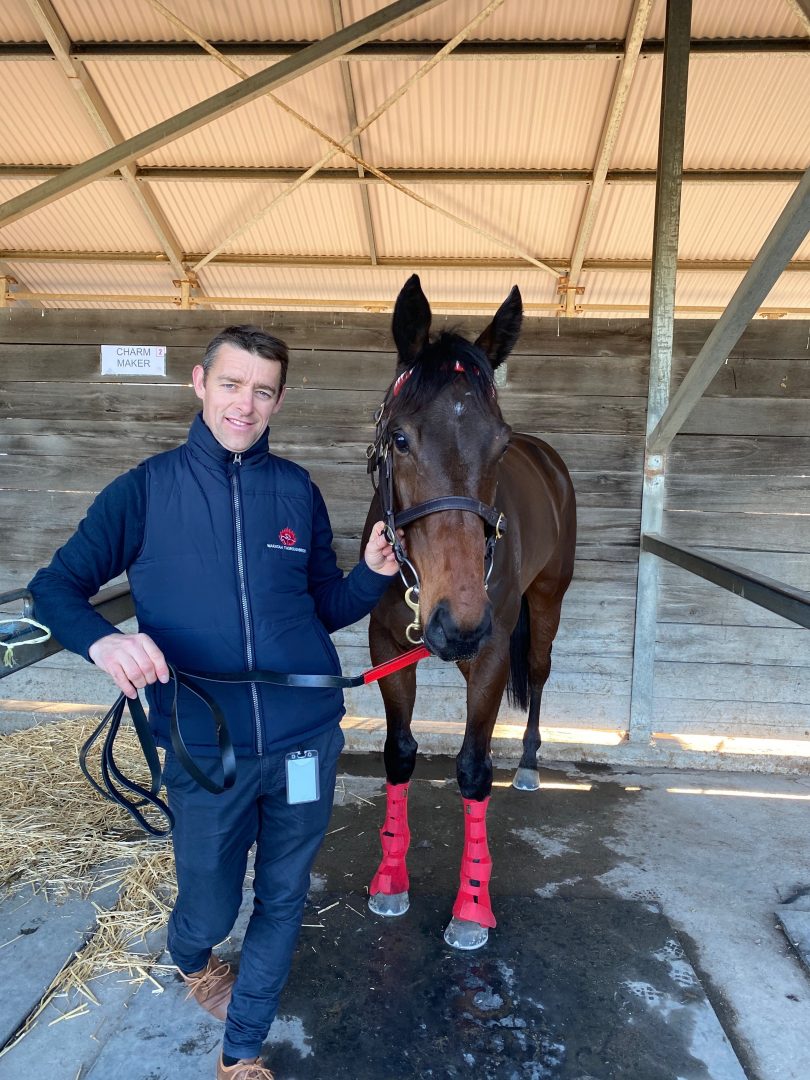 Trainer Stephen O’Halloran with Riot Act