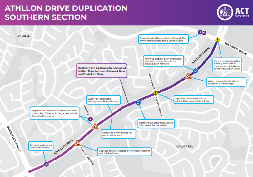 The southern section of the Athllon Drive duplication