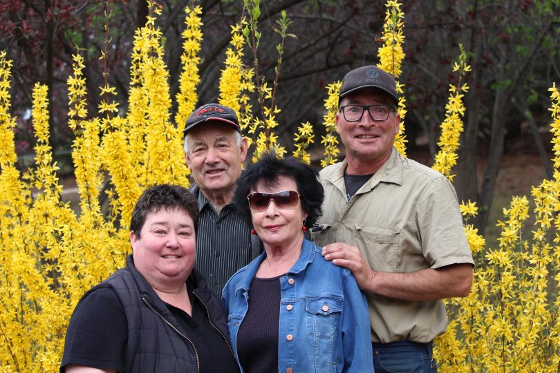 The Rhodin family at Tulip Top Gardens
