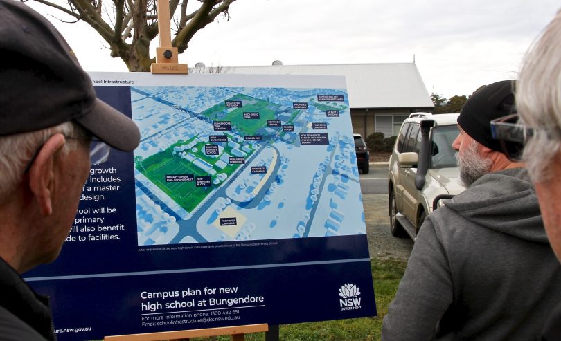 Bungendore residents survey proposal for a high school in the town
