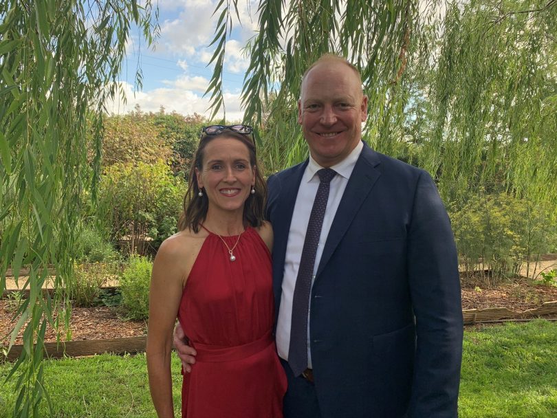 Margaret Hemsley and Greg Boorer standing outdoors.