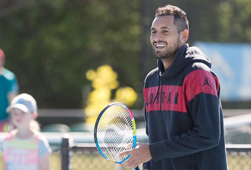 Nick Kyrgios at Canberra Tennis Centre