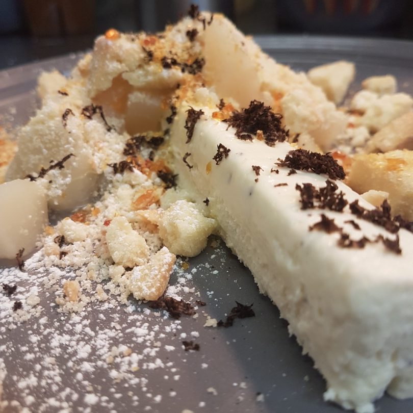 Deconstructed truffle cheesecake