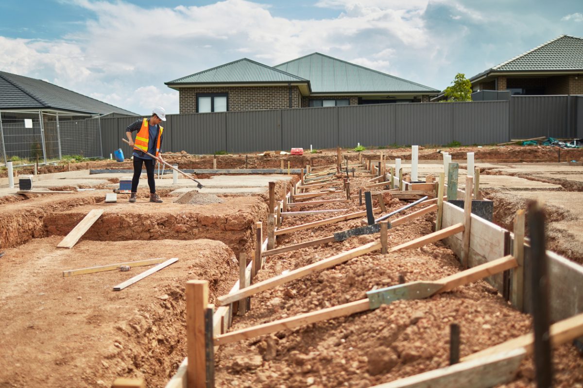 suburban building site