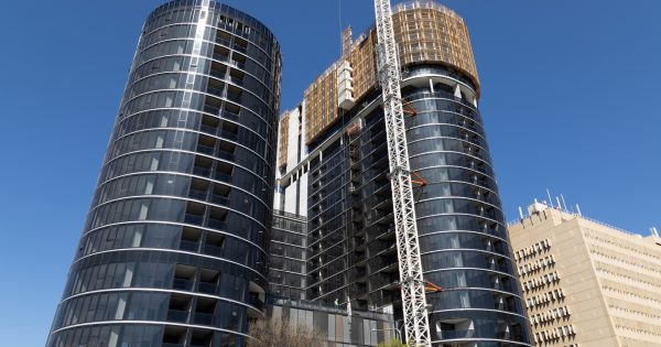 Woden's landmark Grand Central Towers hits milestone