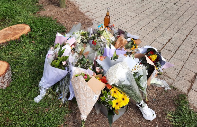 Flowers and tributes