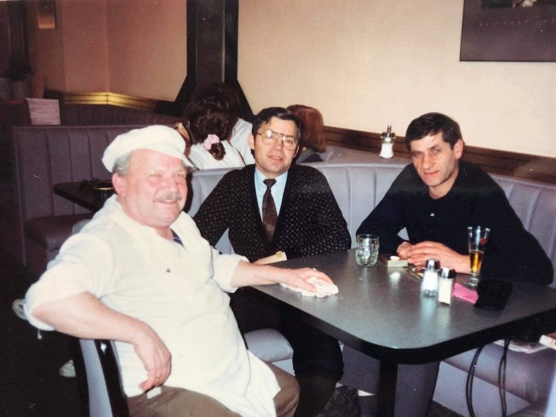 George and Dennis Stamatellis with Jim Hrisostoumou at Danny’s Brasserie.