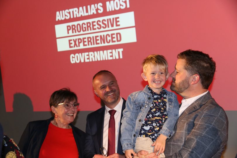 Chief Minister Andrew Barr launching Labor's re-election campaign