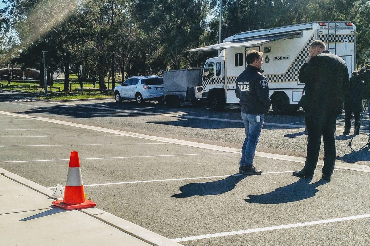 Police at the Weston Creek skatepark