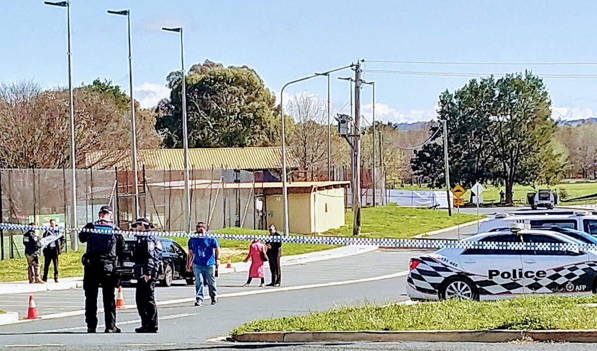 The scene of the police investigation at the skatepark at Weston