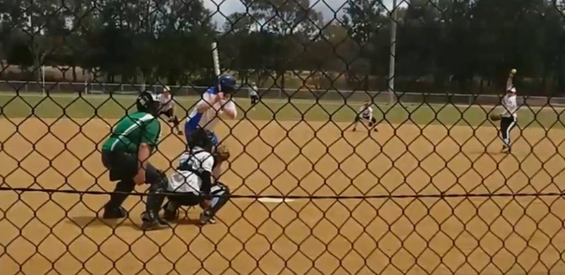 Kimberly Lennard at bat