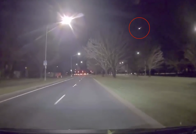 Meteor caught on dashcam