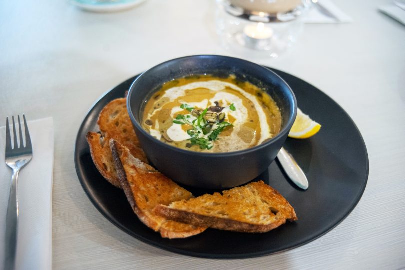 Pumpkin and sweet potato soup