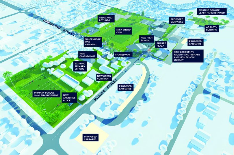 Campus plan for the new high school in Bungendore.