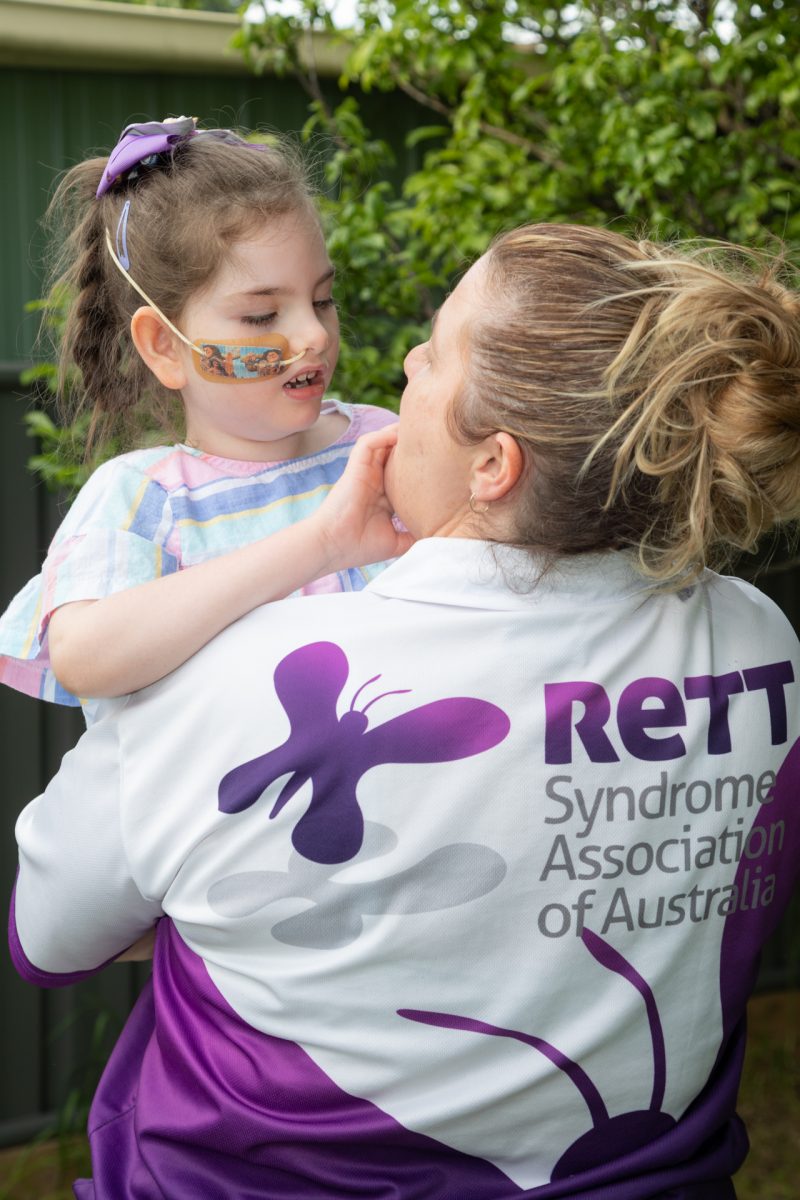 Jordan Thomas has Rett Syndrome and is non-verbal but communicates in other ways with her mum Kelly. 