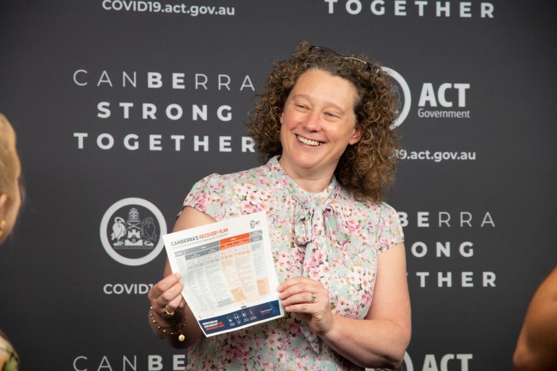 Dr Kerryn Coleman speaking to media.