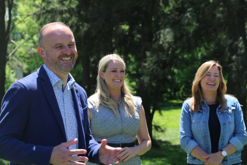 Andrew Barr, Marisa Paterson and Yvette Berry