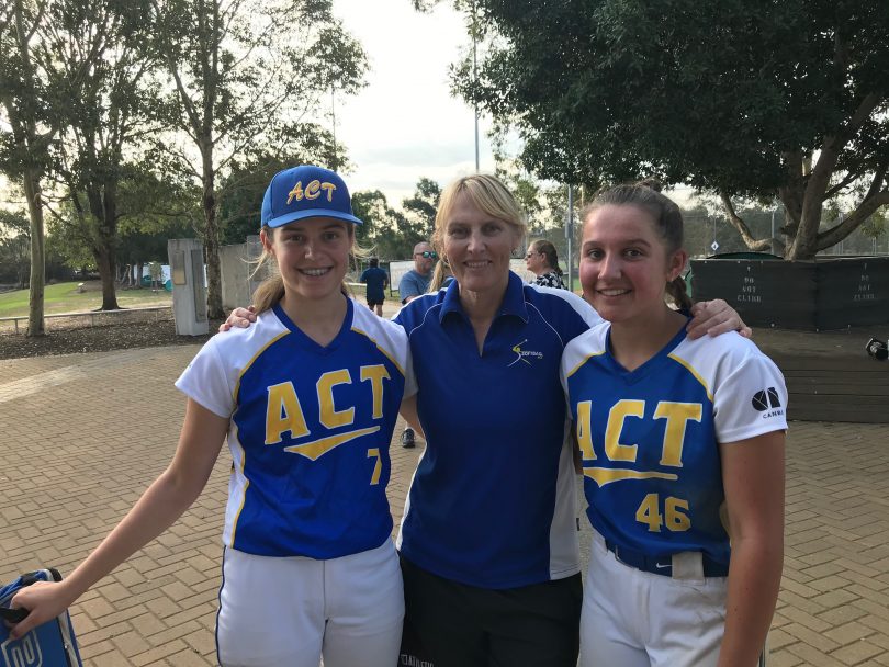 Sally with her daughters, Samantha and Caitlin