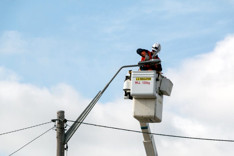 QRPC worker in a crane 