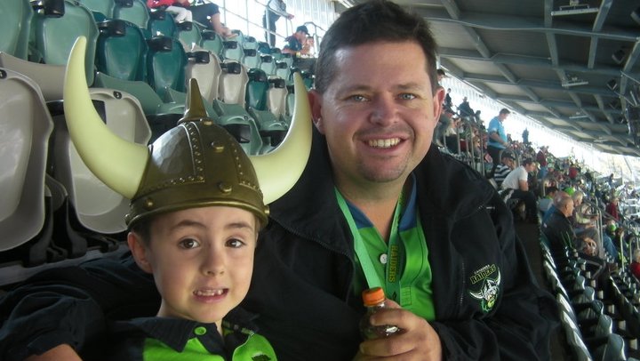 Josh and dad Peter in 2011