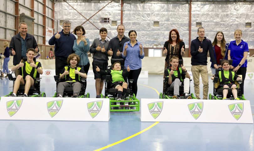 Canberra United's Powerchair football team 