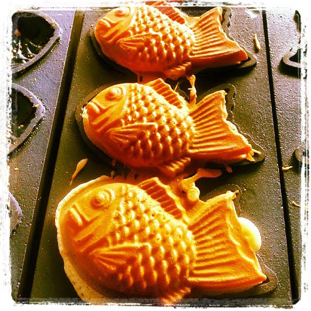 Taiyaki, fish-shaped cake