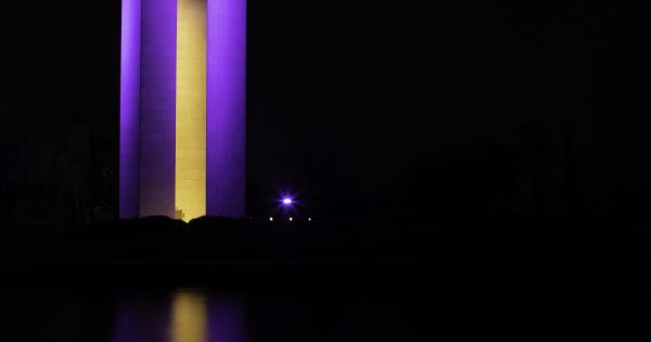 Canberra sports purple spots for disease awareness