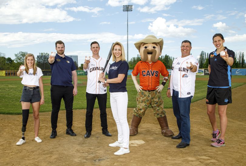 Lifeline ambassadors ready to pitch in for Canberra Cavalry