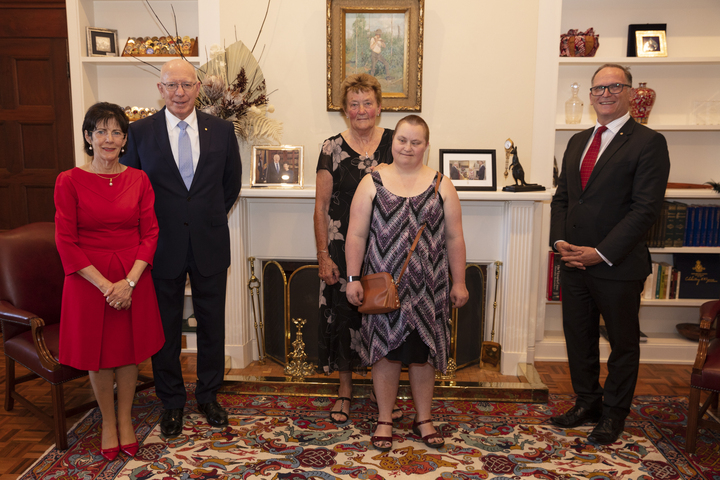 David and Linda Hurley, Kathryn and Leonie Rodwell, and Glenn Keys