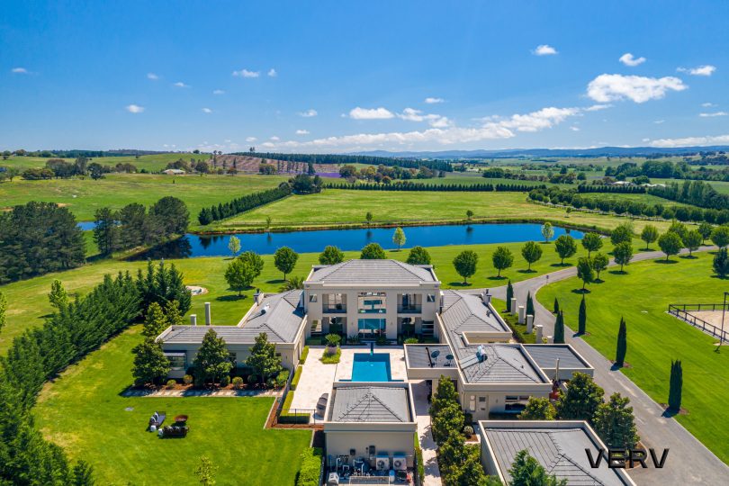 Aerial view of LouieLou property.