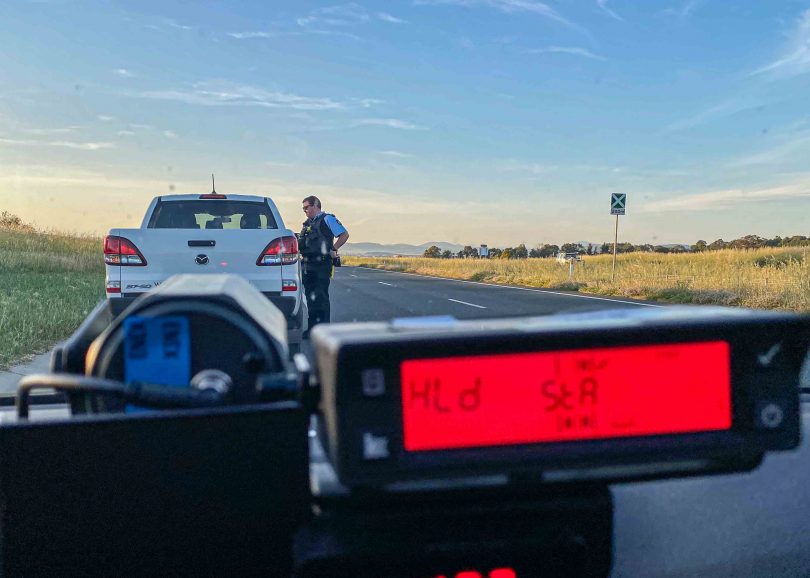 Car pulled over by police