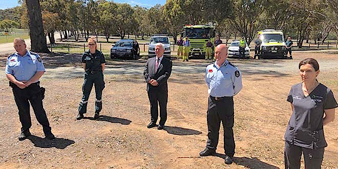 Police and emergency services members 