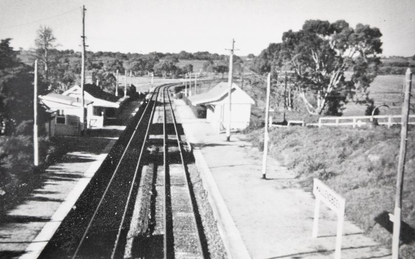 The Wallendbeen railway station