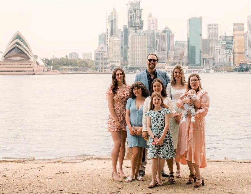 Alexis and her family in Sydney