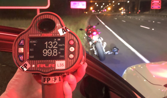 Motorcyclist clocked at 132 km/h on Barton Highway