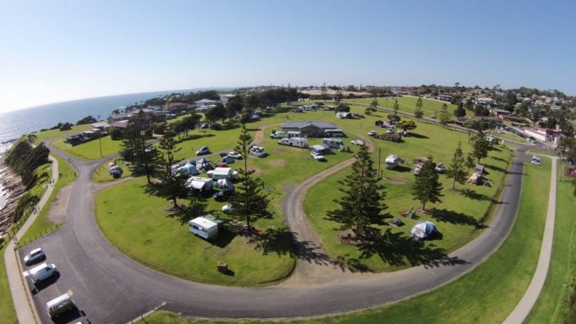 Aerial view of Dalmeny campground.