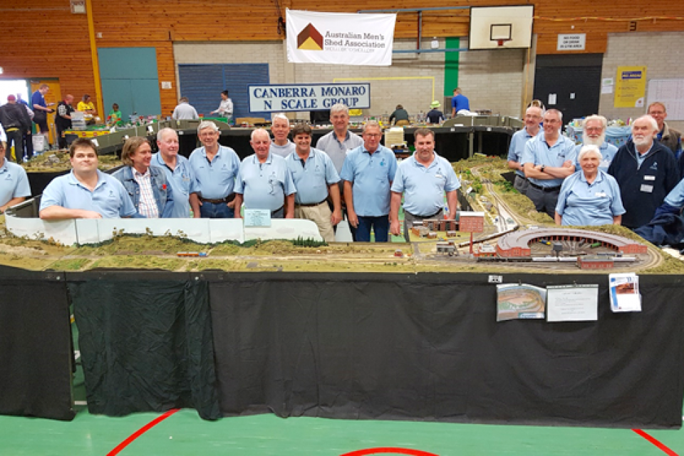 The Canberra Monaro N Scale Model Railway Group with its display.