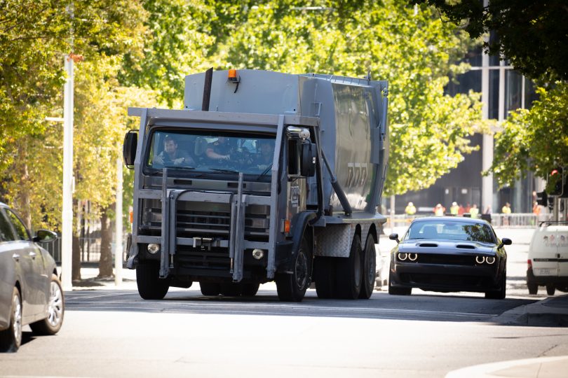 Truck and car on road