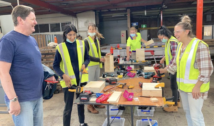 Participants during a recent Women's Shed workshop at Thor's Hammer