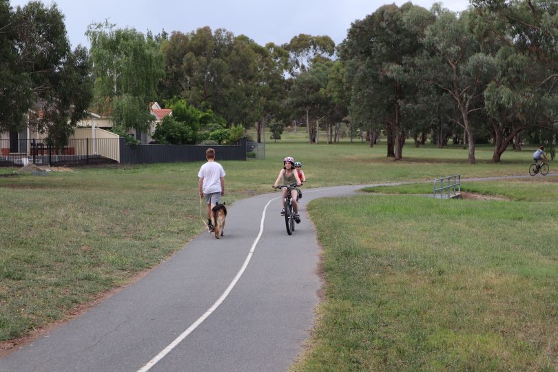 Bike path at Tuggeranong