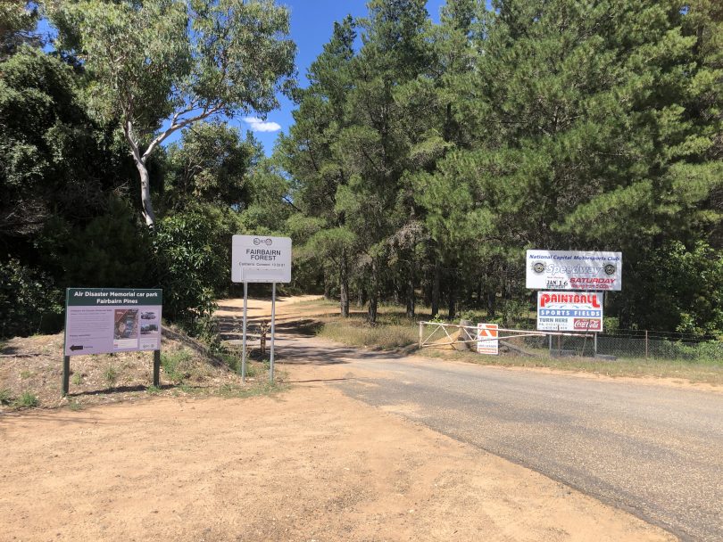 Entrance to Fairbairn Pine Forest