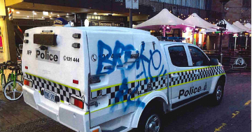 Man to face court for allegedly defacing police cars and light rail vehicles