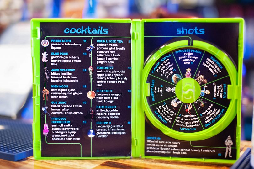 Cocktail menu