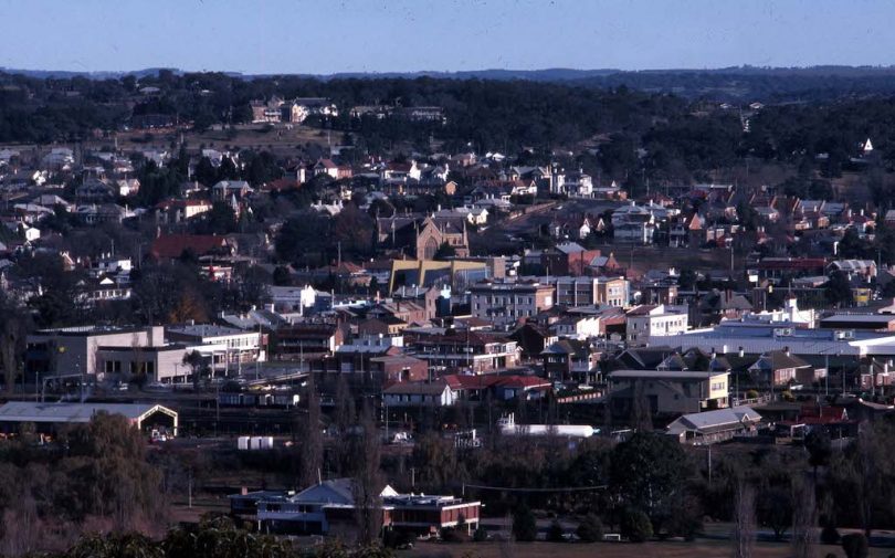 1982 photo of Goulburn from Rocky Hill.