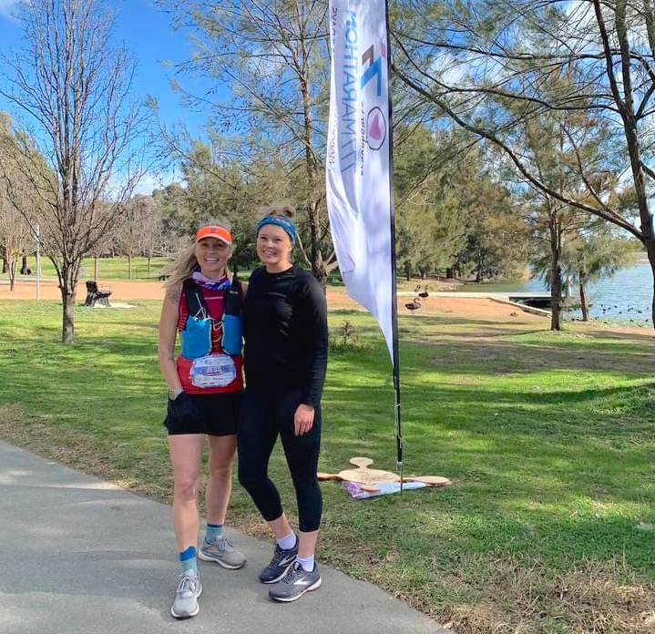 Canberra runners Jess Peil and Kaiti Primrose.