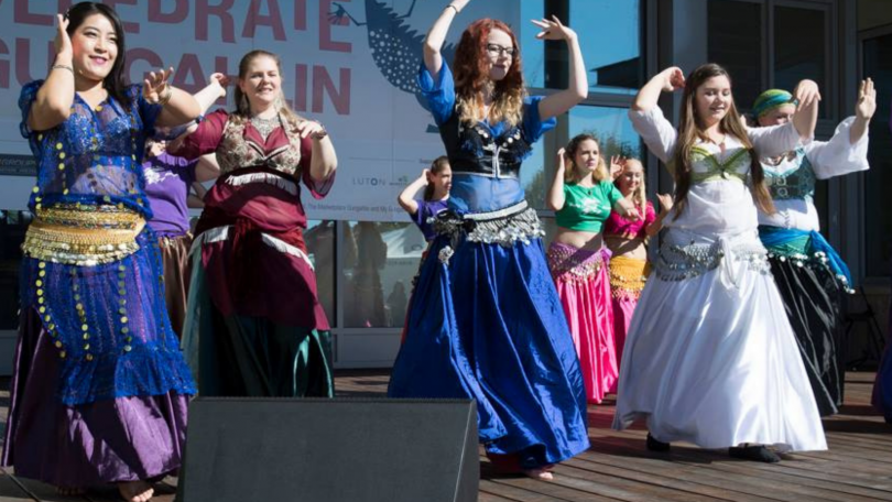 Dancers on a stage