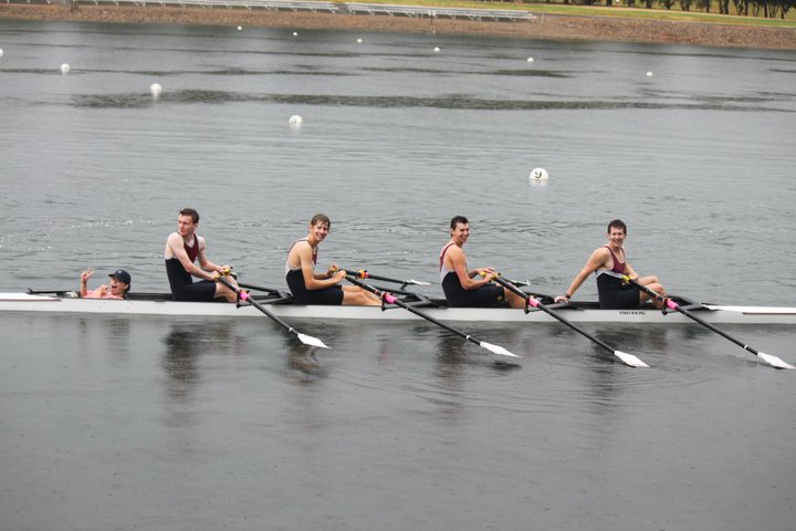 Luke Letcher rowing for Radford College