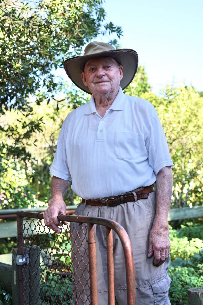 Joss Booth in his Jerrabomberra garden.