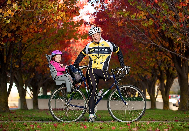 Michael Milton and daughter on bike